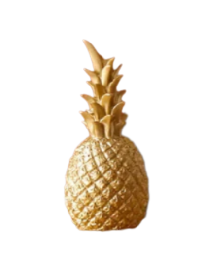 PineLux™ – Lys upp ditt hem med en elegant gyllene ananas som skapar värme och stil